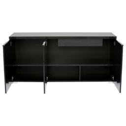 Versilia 3 Door Buffet Sideboard, Grey Gloss - Barker & Stonehouse - thumbnail 3
