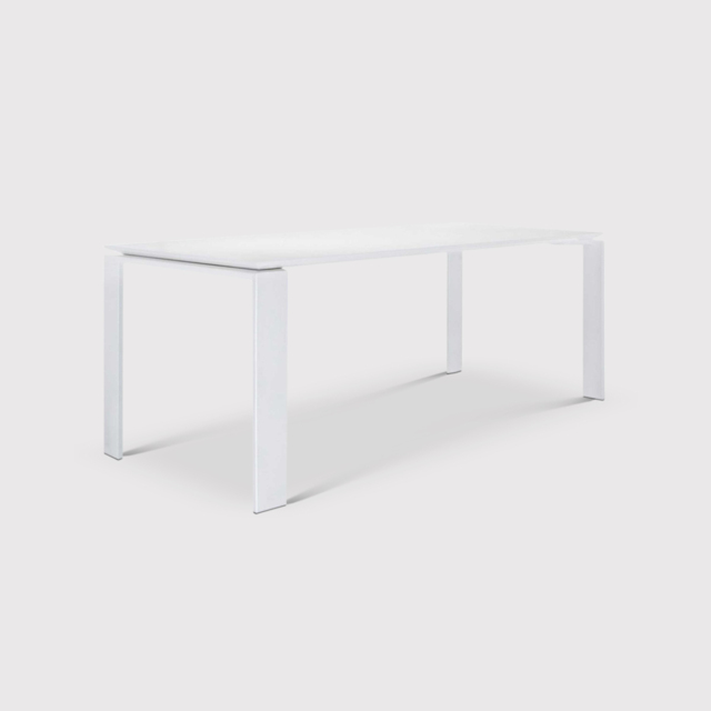 Kartell Four Dining Table 158X79, White Metal - Barker & Stonehouse