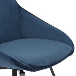 Beckton Leisure Swivel Dining Chair, Blue Velvet - Barker & Stonehouse - thumbnail 6