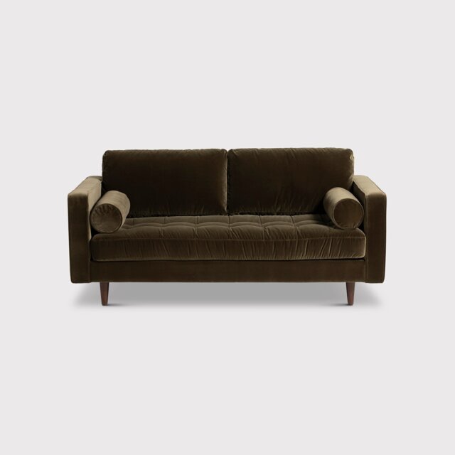 Hemingway Large 2 Seater Sofa, Green Velvet - Barker & Stonehouse - image 1