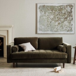 Hemingway Large 2 Seater Sofa, Green Velvet - Barker & Stonehouse - thumbnail 2