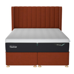 Tempur Suffolk King Slim Disc Static Divan Bed, Orange Fabric - Barker & Stonehouse - thumbnail 4