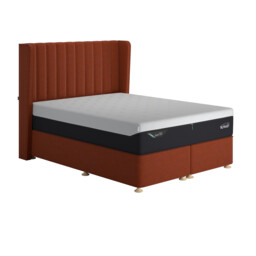 Tempur Suffolk King Slim Disc Static Divan Bed, Orange Fabric - Barker & Stonehouse - thumbnail 3
