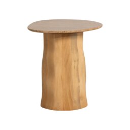 Rodin Organic Shape Side Table 45x40x50cm, Round, Neutral Wood - Barker & Stonehouse - thumbnail 3