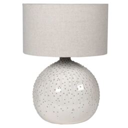 Cream Ceramic Dotted table Lamp - Barker & Stonehouse - thumbnail 1