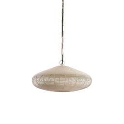 Cream Round Wired Pendant Light Metal - Barker & Stonehouse