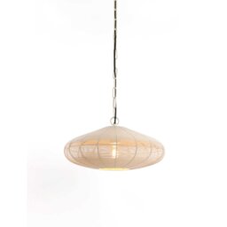 Cream Round Wired Pendant Light Metal - Barker & Stonehouse - thumbnail 2