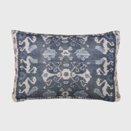 Blue Ikat Cushion, Square Polyester - Barker & Stonehouse