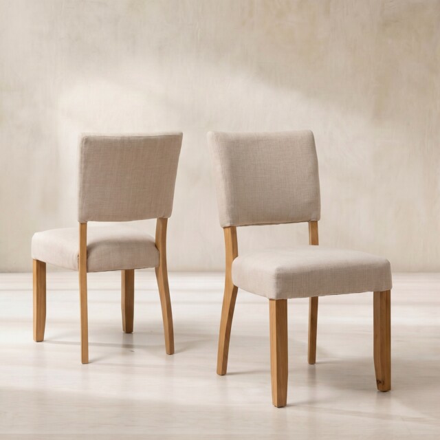 Witney Fully Upholstered Dining Chair 48X60X93cm, Neutral Fabric - Barker & Stonehouse - image 1