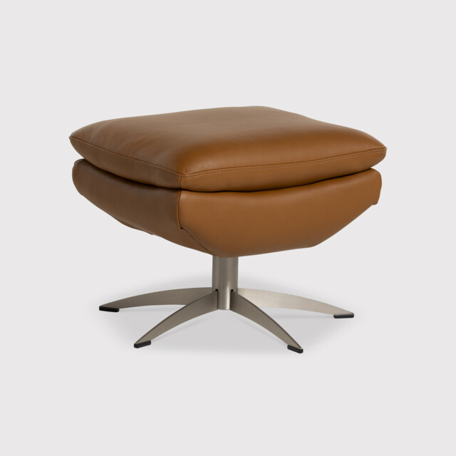 Mills Ottoman, Brown Leather - Barker & Stonehouse - image 1