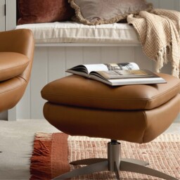 Mills Ottoman, Brown Leather - Barker & Stonehouse - thumbnail 5