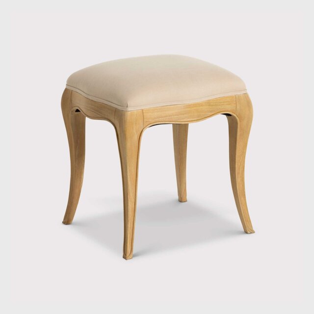 Cecile Upholstered Stool, Neutral Wood - Barker & Stonehouse - image 1