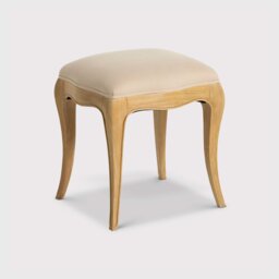 Cecile Upholstered Stool, Neutral Wood - Barker & Stonehouse - thumbnail 1