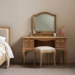Cecile Upholstered Stool, Neutral Wood - Barker & Stonehouse - thumbnail 2