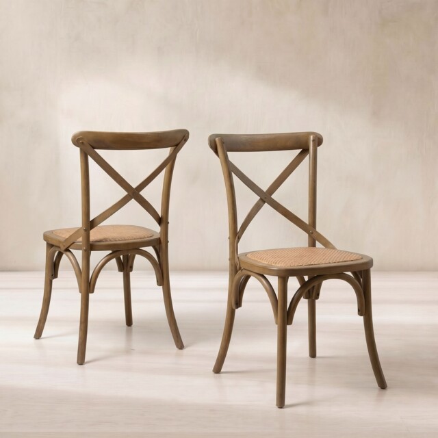 Reims Dining Chair 50X54X89Cm, Brown Rattan - Barker & Stonehouse - image 1