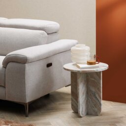 Santana Side Table Marble, Round, Brown - Barker & Stonehouse - thumbnail 2