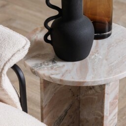 Santana Side Table Marble, Round, Brown - Barker & Stonehouse - thumbnail 6