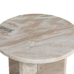 Santana Side Table Marble, Round, Brown - Barker & Stonehouse - thumbnail 4