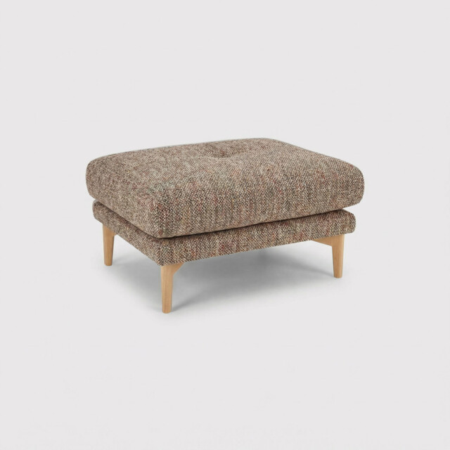 Ercol Aosta Footstool, Brown Fabric - Barker & Stonehouse - image 1