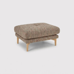 Ercol Aosta Footstool, Brown Fabric - Barker & Stonehouse