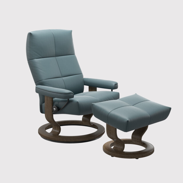 Stressless David Small Classic Recliner Chair & Footstool Leather - Barker & Stonehouse - image 1