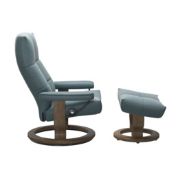 Stressless David Small Classic Recliner Chair & Footstool Leather - Barker & Stonehouse - thumbnail 2