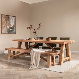 Pure Furniture Canterbury Dining Table 240cm, Brown Oak - Barker & Stonehouse - thumbnail 2