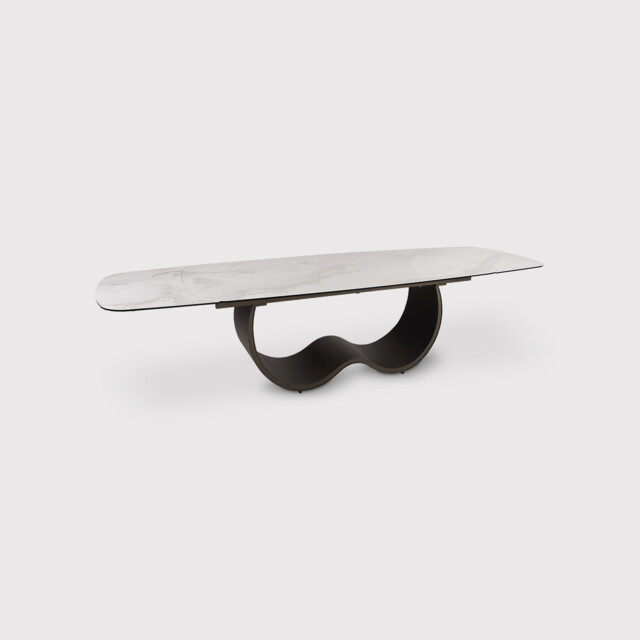 Corvus Extension Table 220/320X100X76Cm, Grey Ceramic - Barker & Stonehouse - image 1