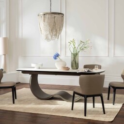 Corvus Extension Table 220/320X100X76Cm, Grey Ceramic - Barker & Stonehouse - thumbnail 2