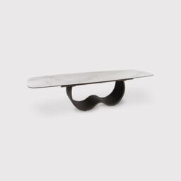 Corvus Extension Table 220/320X100X76Cm, Grey Ceramic - Barker & Stonehouse
