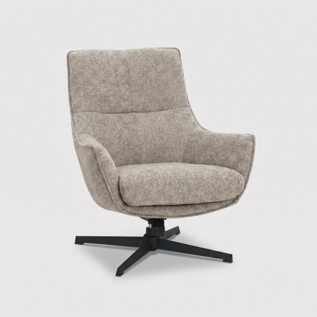 Draycott Khaki Swivel Armchair, Grey Fabric - Barker & Stonehouse - image 1