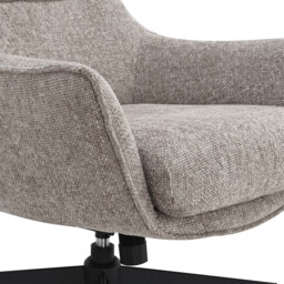 Draycott Khaki Swivel Armchair, Grey Fabric - Barker & Stonehouse - thumbnail 5