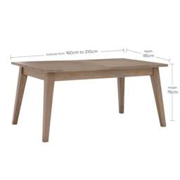 Hancock Extending Dining Table 160Cm, Grey Wood - Barker & Stonehouse - thumbnail 4