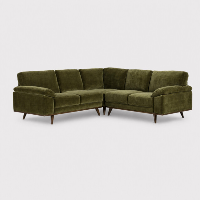 Bowes Large Corner Sofa, Green Fabric - Barker & Stonehouse - image 1