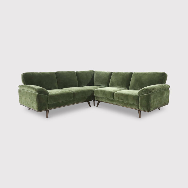 Bowes Large Corner Sofa, Green Fabric - Barker & Stonehouse - image 1