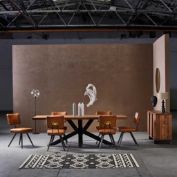 Sawyer Swivel Dining Chair, Brown - Barker & Stonehouse - thumbnail 3
