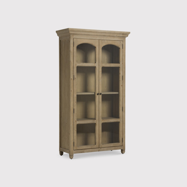 Morlin Display Cabinet 123.5X51X220cm, Grey Wood - Barker & Stonehouse - image 1