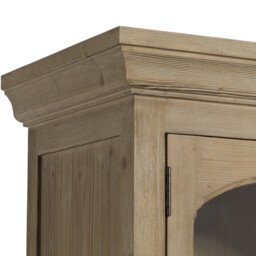 Morlin Display Cabinet 123.5X51X220cm, Grey Wood - Barker & Stonehouse - thumbnail 3