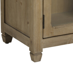 Morlin Display Cabinet 123.5X51X220cm, Grey Wood - Barker & Stonehouse - thumbnail 5