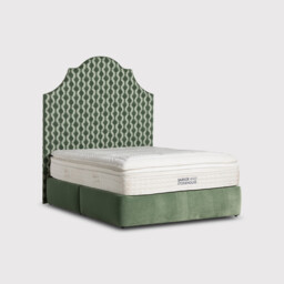 Linwood Abbotsford King Divan Bed Base, Green Velvet - Barker & Stonehouse