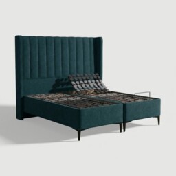 Tempur Suffolk King Slim Disc Adj Divan Bed, Navy Velvet - Barker & Stonehouse - thumbnail 1