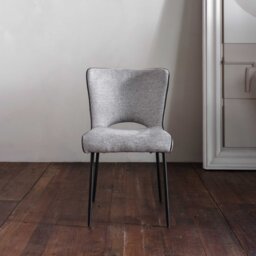 Galini Dining Chair Light Grey Fabric - Barker & Stonehouse - thumbnail 4