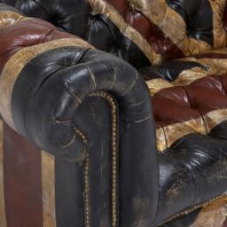 Timothy Oulton Westminster Button Chesterfield Sofa 3 Seater, Navy Leather - Barker & Stonehouse - thumbnail 4