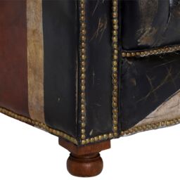Timothy Oulton Westminster Button Chesterfield Sofa 3 Seater, Navy Leather - Barker & Stonehouse - thumbnail 5