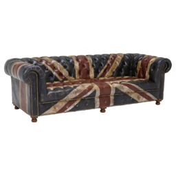 Timothy Oulton Westminster Button Chesterfield Sofa 3 Seater, Navy Leather - Barker & Stonehouse - thumbnail 3