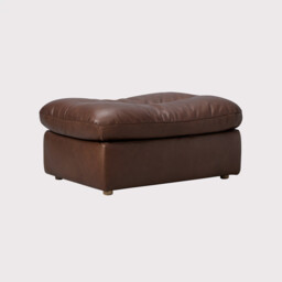 Timothy Oulton Lush Sectional Footstool, Brown Leather - Barker & Stonehouse