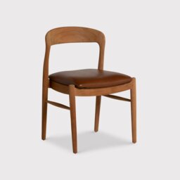 Semeru Dining Chair with Leather Seat, Wood - Barker & Stonehouse - thumbnail 3