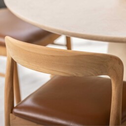 Semeru Dining Chair with Leather Seat, Wood - Barker & Stonehouse - thumbnail 5