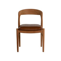 Semeru Dining Chair with Leather Seat, Wood - Barker & Stonehouse - thumbnail 4
