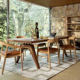 Semeru Dining Chair with Leather Seat, Wood - Barker & Stonehouse - thumbnail 2